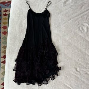 Vintage 1980s flapper style dress with lace